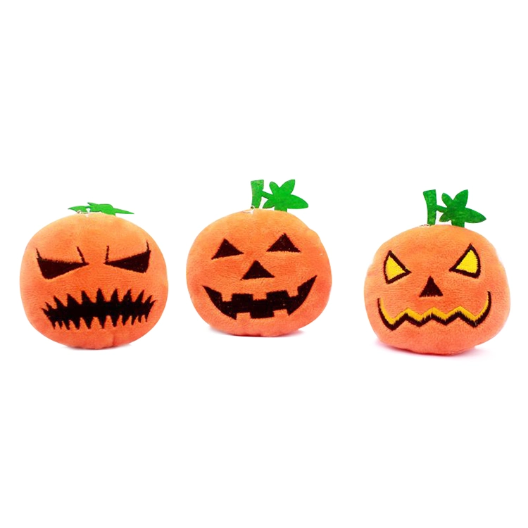 Venta caliente de regalo de Halloween de calabaza rellenas de peluche personalizados Llavero de juguete