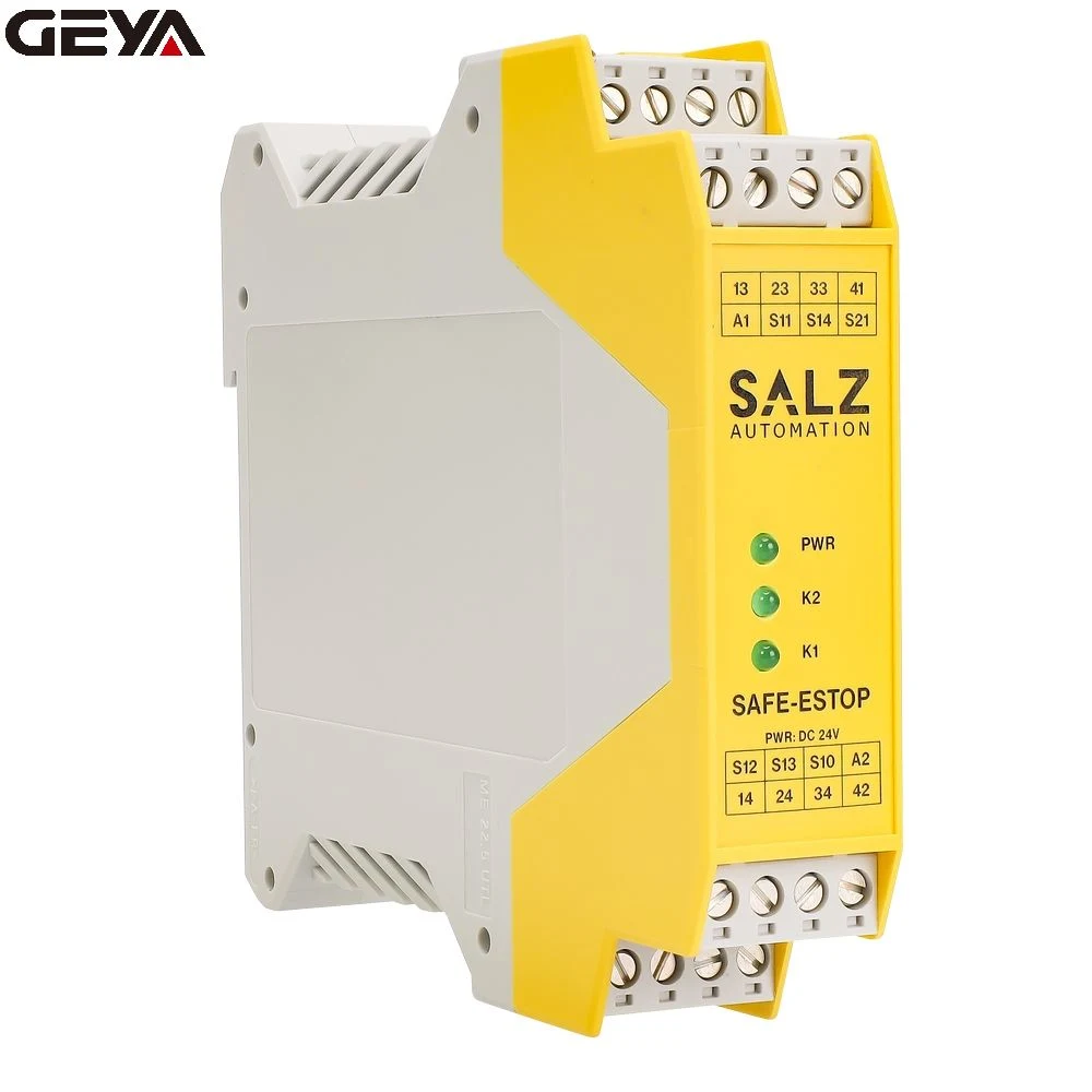 Geya Safe-ESTOP Factory Direct Manufacturer DC 24 فولت +/- 10 % أسعار عالية الجودة 220 فولت حماية الأمان Relays