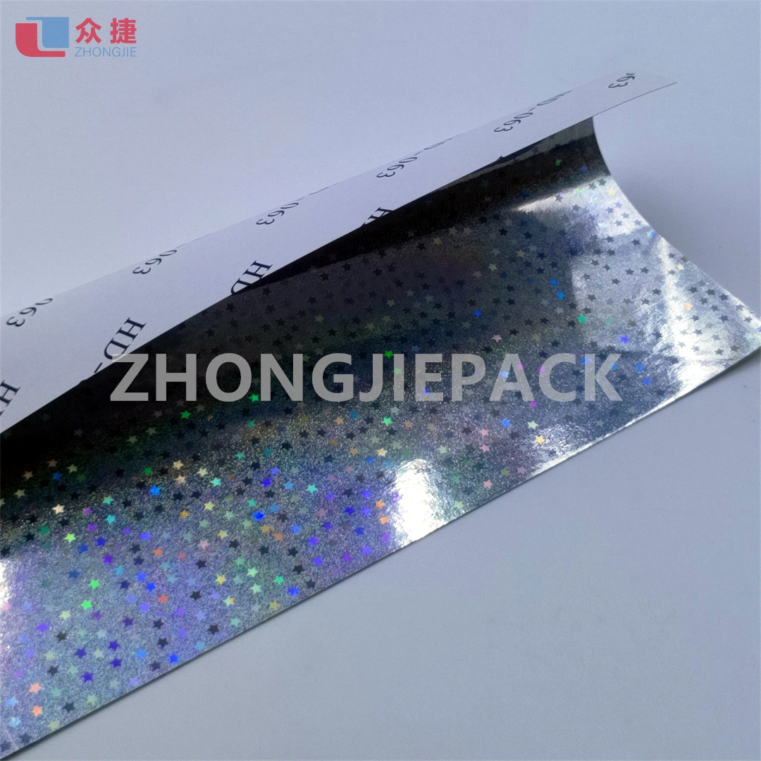 Christmas Gift Packaging Laser Star Pattern Hologram Film Lamination Paperboard Waterproof Paper