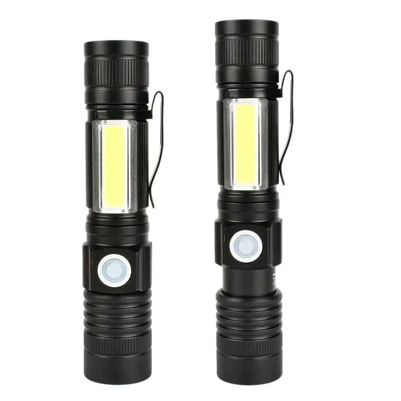 Brightenlux New Design 4 Modes Light COB LED 2 in 1 Rechargeable Portable Flashlight with Strong Magnet and Pocket Clip