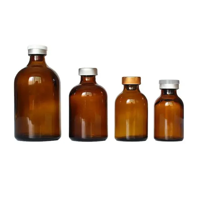 100ml Amber Mold Crimp Glass Bottle for Antibiotics