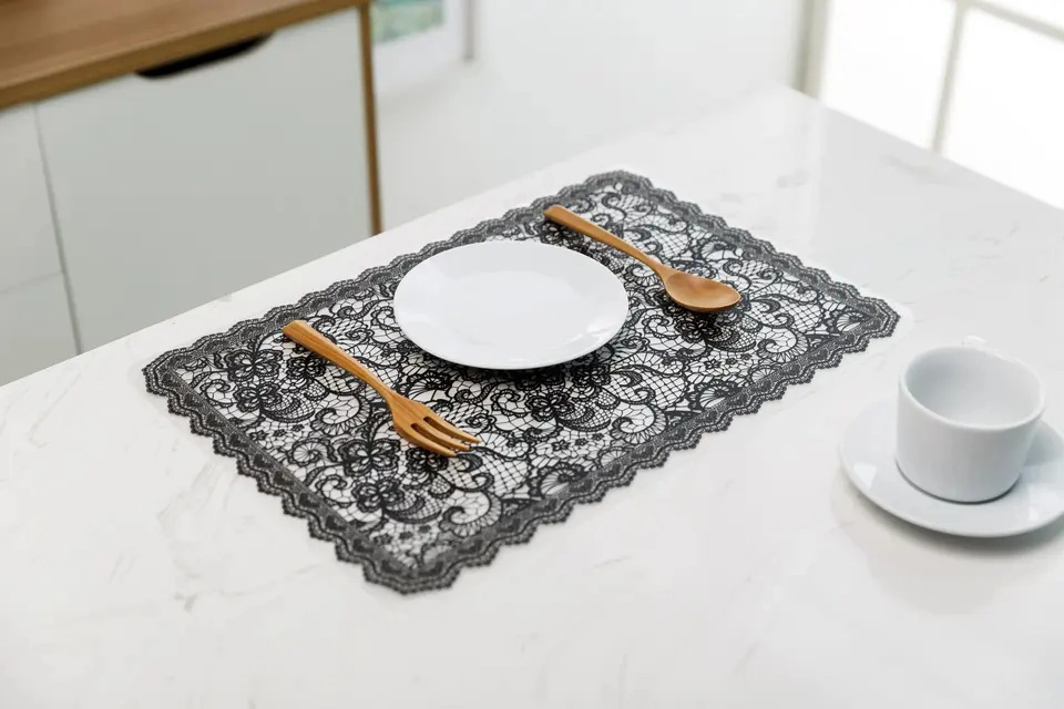 Nordic Simple Style Table Mat OPP Leather Home Rectangular Non Slip and Heat Insulation Place Mat Can Be Customized Eat Mat