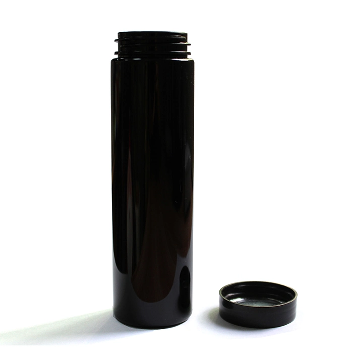 Wholesale/Supplier Black Pill Cylinder Vitamin 5oz 150ml Pet Medicine Plastic Bottle with 37/400 Cap