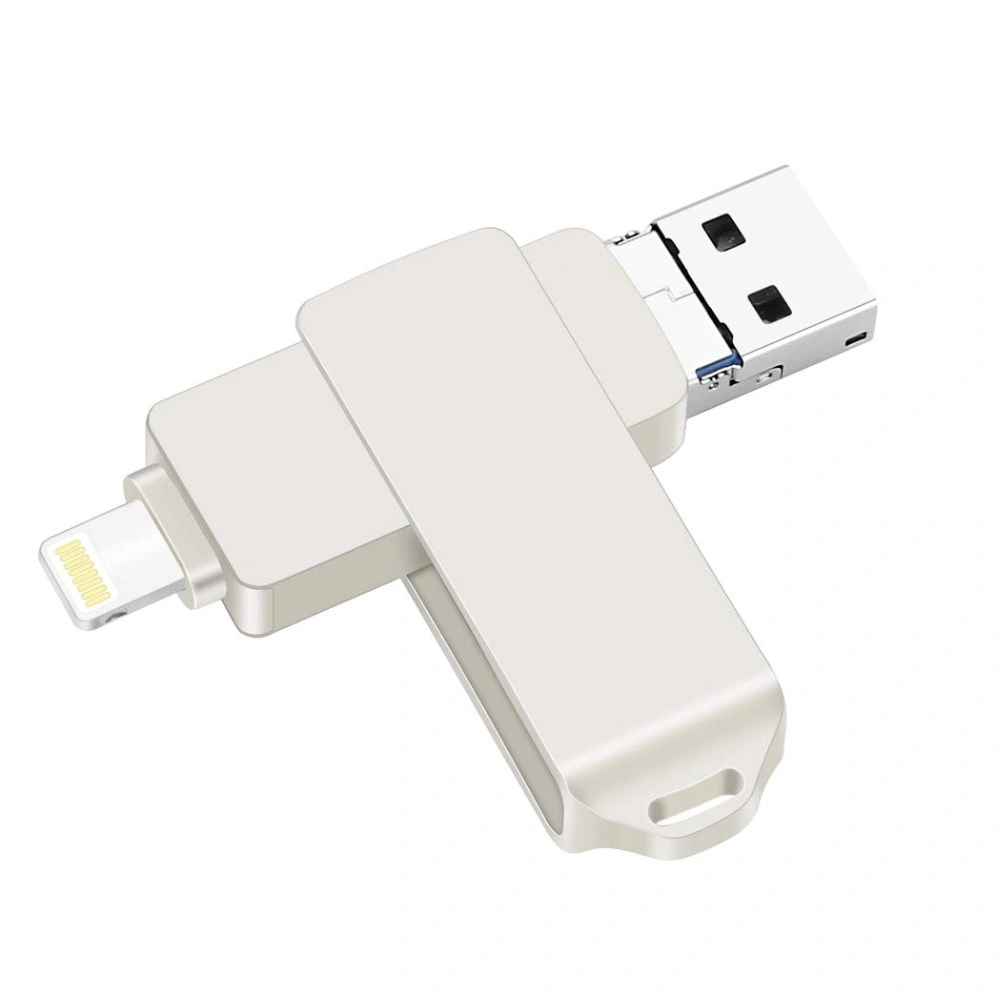 محرك أقراص محمول OTG USB سعة 256 جيجا بايت سعة 128 جيجا بايت سعة 64 جيجا بايت وسعة 32 جيجا بايت للهاتف 4 في 1 Lightning HD USB Flash 3.0 قرص الذاكرة PendDrive Cle