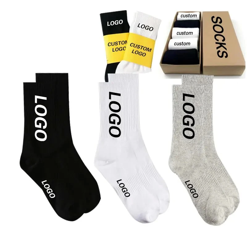 Socks No Minimum Order Private Your Label Bamboo Cotton Black Man Sport Sock Elite Calcetines