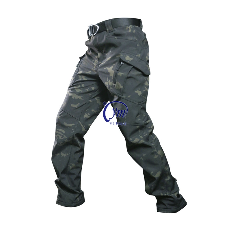 Custom Military Trousers Tactical Windproof Waterproof Pant Men's Fleece Pant