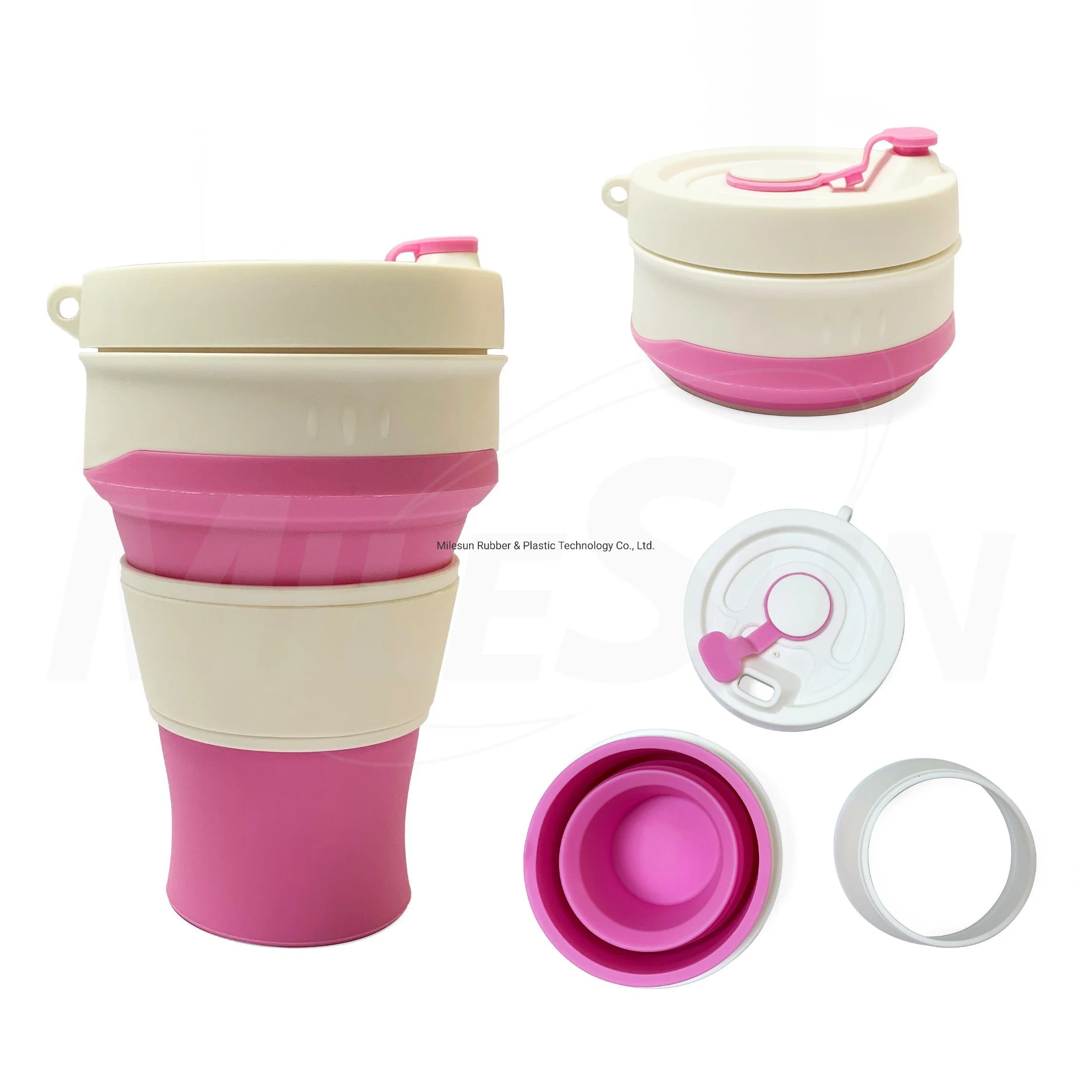 BPA Free Travel Coffee Mug Collapsible Folding Drinking Silicone Rubber Water Bottle