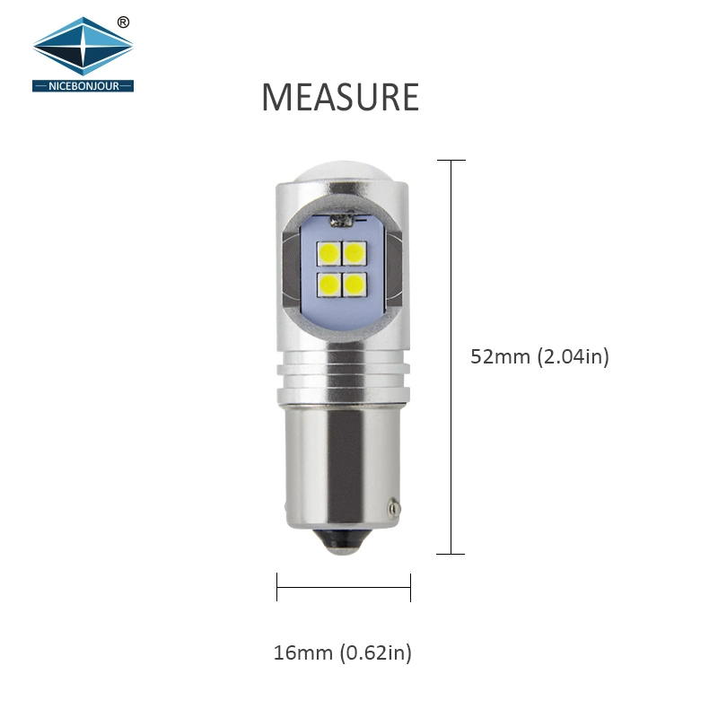 سيارة ذات شرائح LED 3030 ذات سطوع فائق يبلغ 1350 lm 1156/Ba15s 1157/Bay15D 3156/3157/7740/7743 مصباح إشارة الانعطاف لمصباح مصباح LED