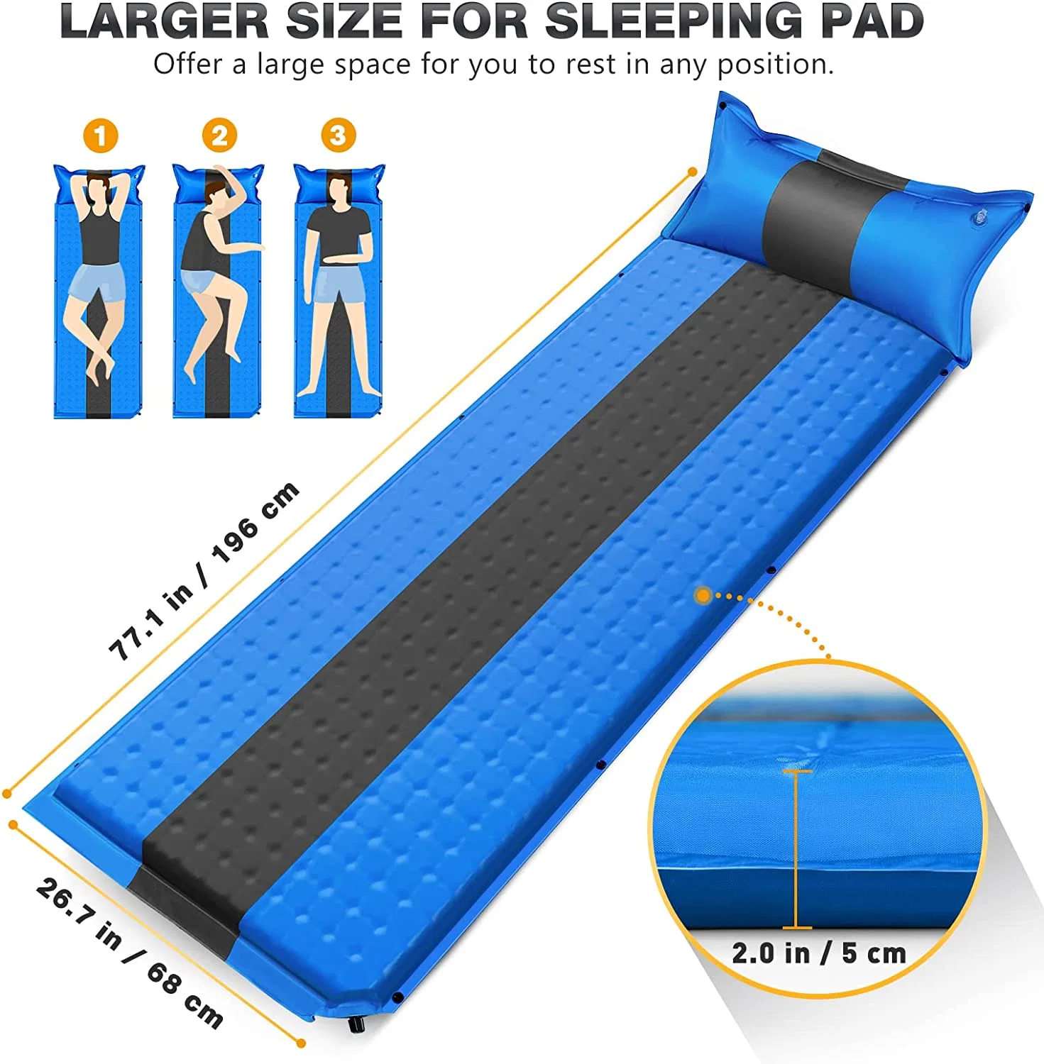 Woqi Sleeping Pad Automatic Mattress Portable Automatic Air Bed