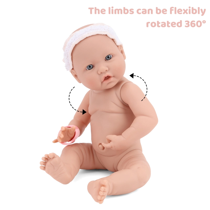 Venta caliente de 16 pulgadas de los recién nacidos juguetes de Baby Doll de silicona de cuerpo completo realista Reborn Baby Doll Muñeca de juguete blando de vinilo juguetes Los niños de renacer.