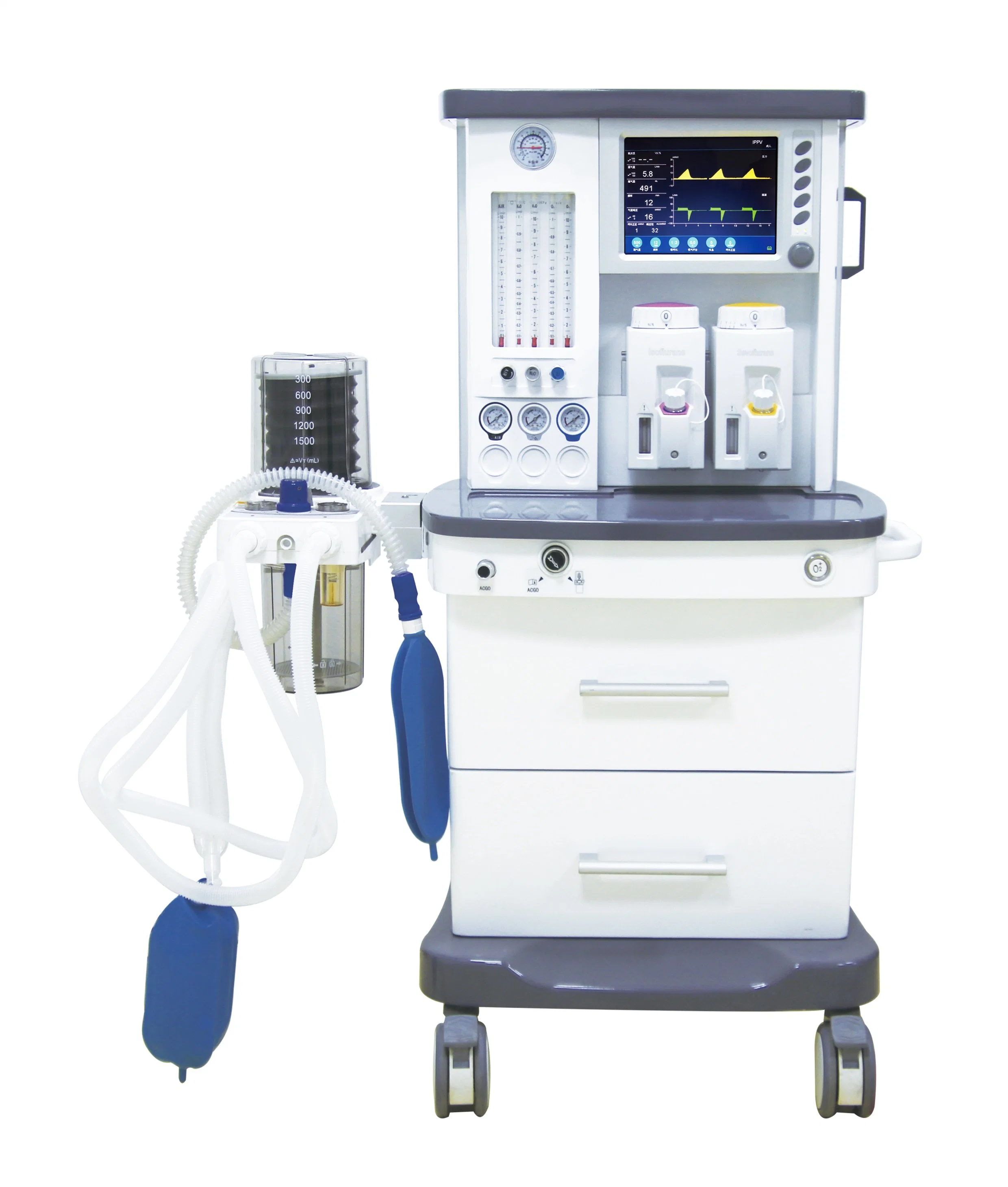 High quality/High cost performance Hospital Medical Equipment with Two Vaporizers Anesthesia Machine