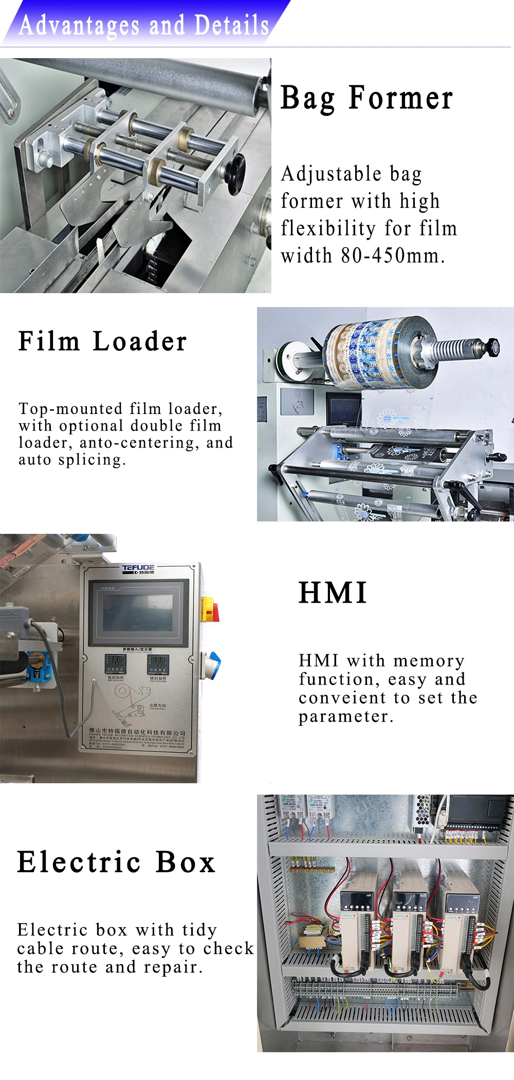 with Video Electric Parts Small Hardware Bolts Automatic Horizontal Pillow Flow Wrapping Packing Machine