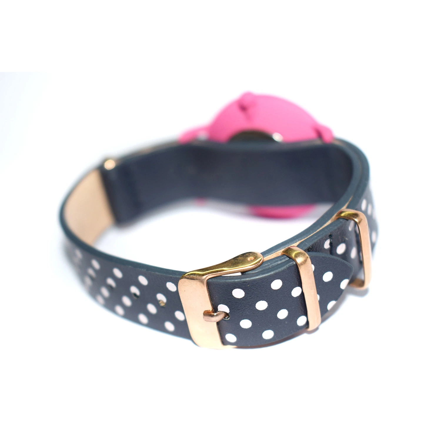 Simple Cute Polka DOT Leather Strap Waterproof Quartz Watch (cm19108)