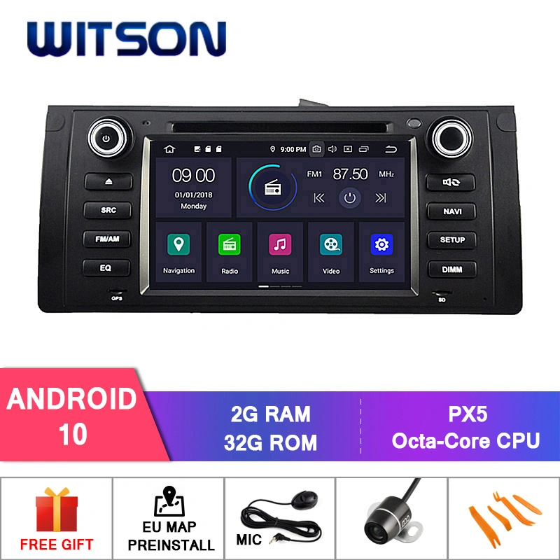 Witson Quad-Core Android 10 Car Radio for BMW E39 (1995-2003) /M5 (1995-2003) /X5 (2000-2007) /E53 (2000-2007) Built in 16GB Inand