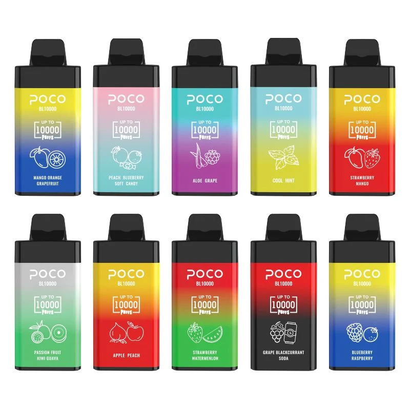 Poco original 10000 Baforadas Randm Vape descartáveis qualquer fuga 10K borlas para bobina de malha atacado recarregável 10000 E Cigarro