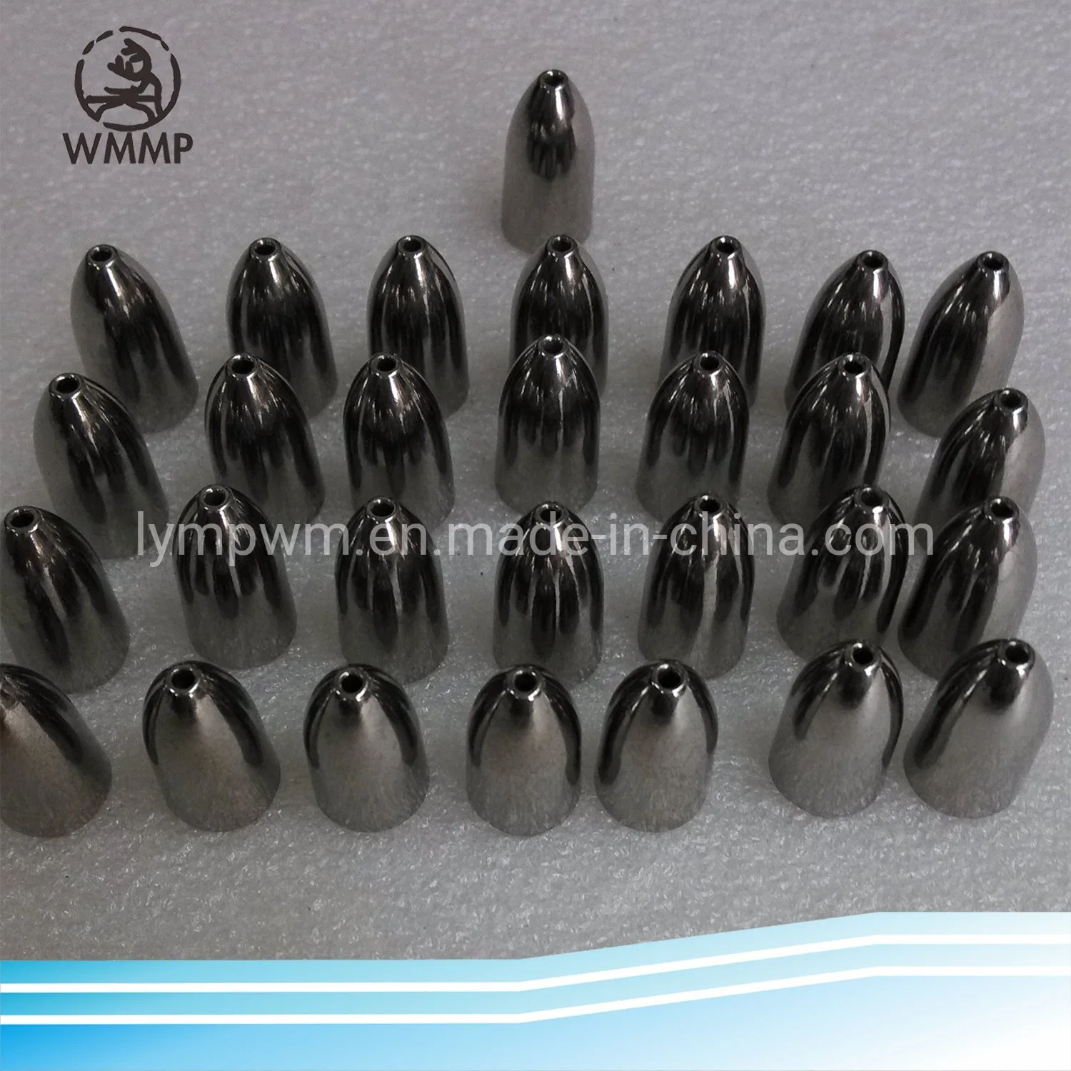 W97% Tungsten Alloy Weights Plain Color Hollow Inside Worm/Bullet Weights