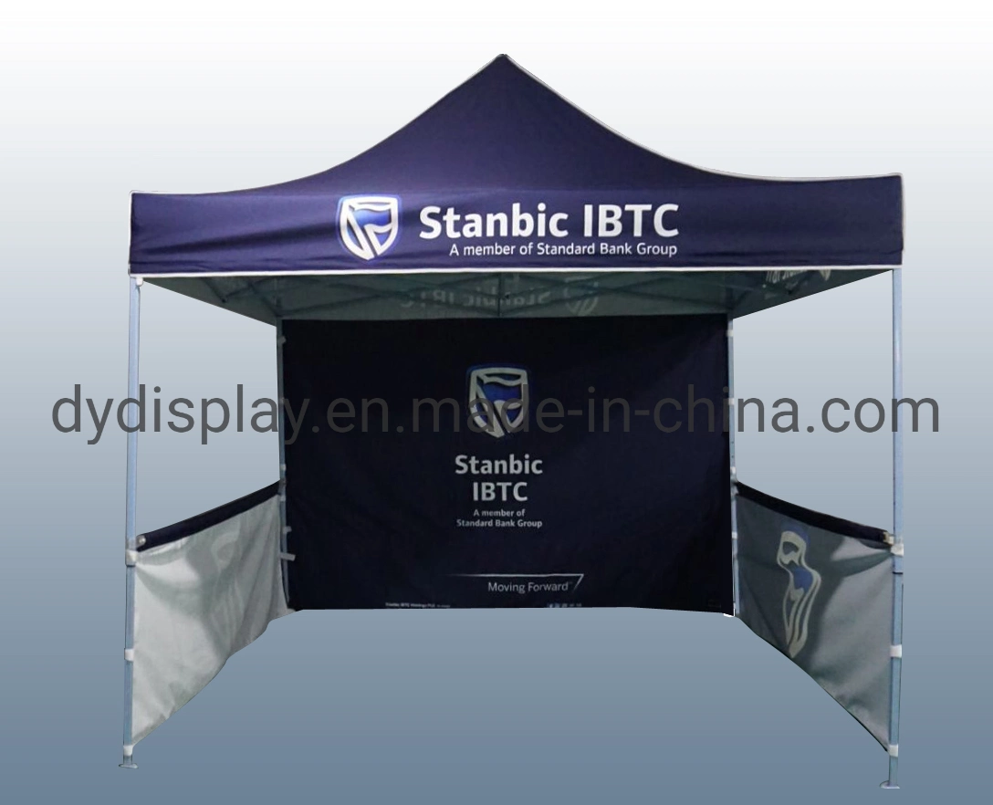 Folding Aluminum Display Gazebo Pop up Tent with Side Wall for Promotion