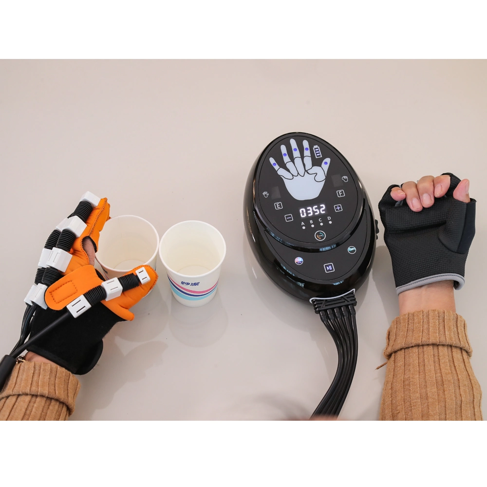 Hand Gloves Training Devices for Hemiplegia and Hand Stiffness and Weakness Rehabilitation Robot with CE Approved