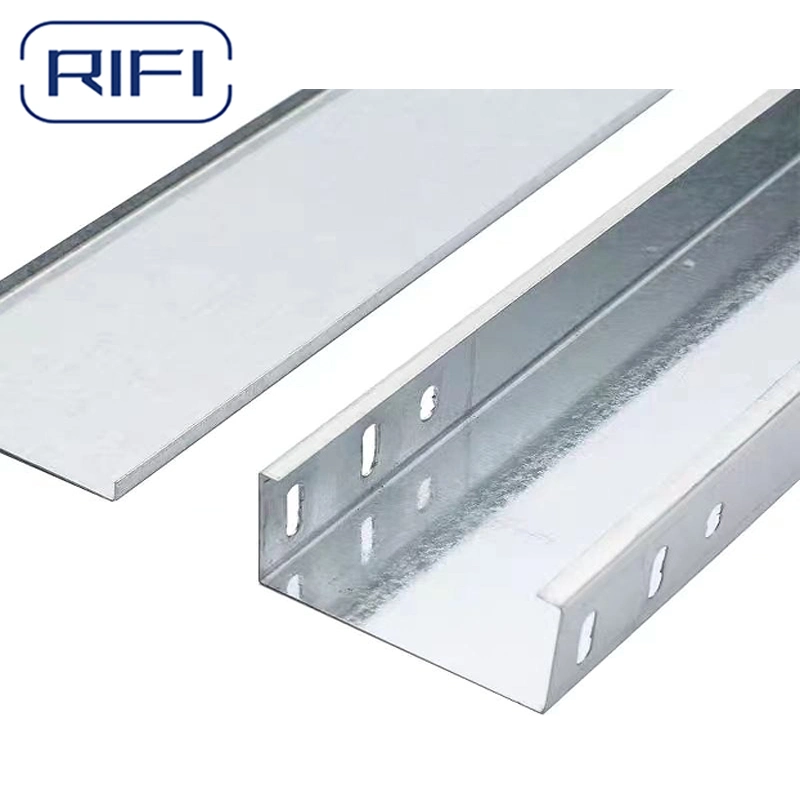 Cable Tray 100*50*1.2mm Waterproof Gi Galvanized Steel Electrical Cable Trunking