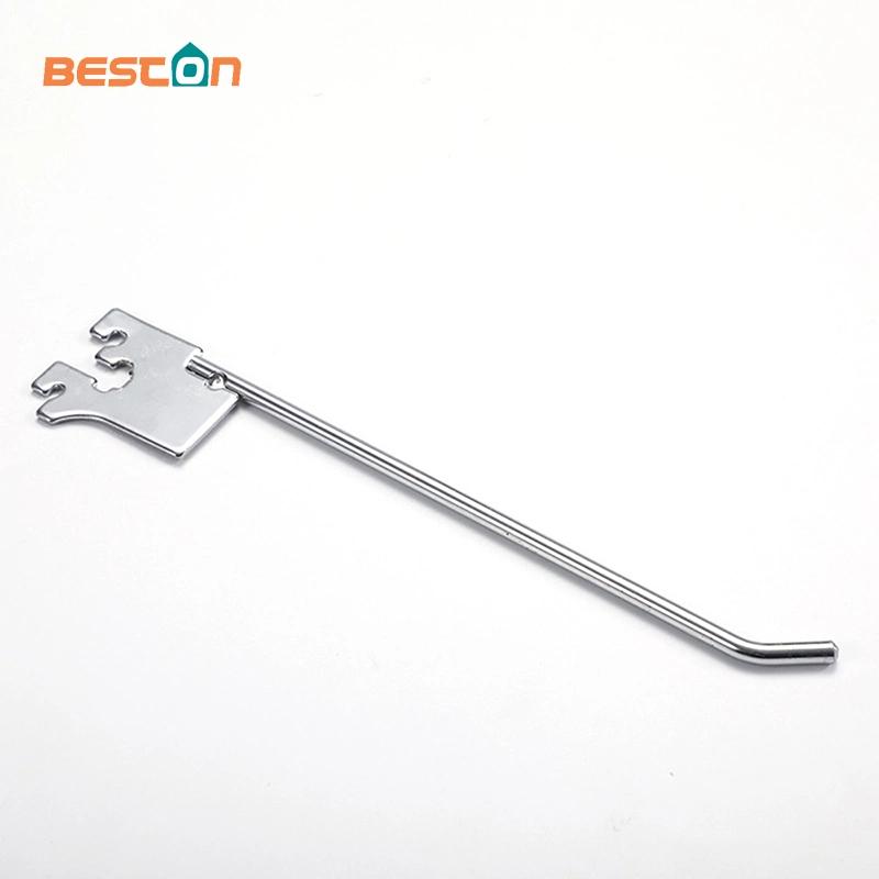 Shop Slot Wall Display Hooks Chrome Plating Iron Single Wire Hook