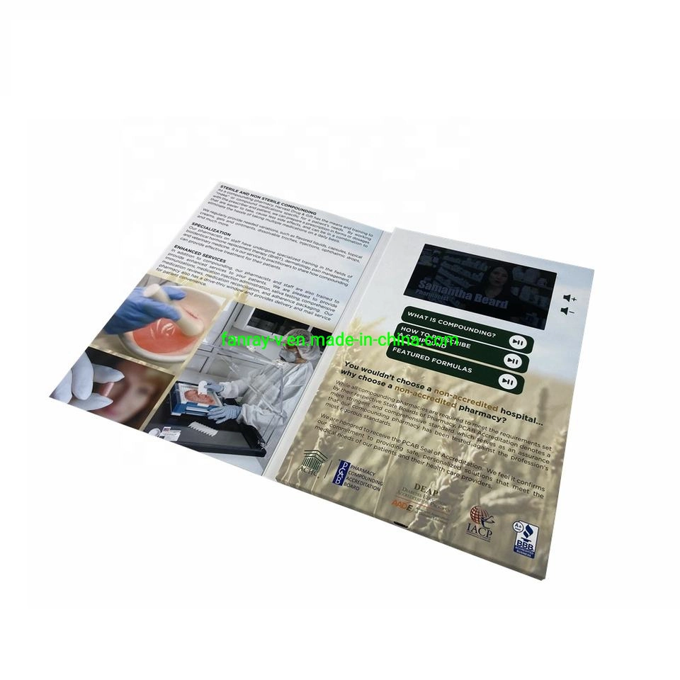 White/Black/Colorful 5inch LCD Video Brochure Card for Promotion (touch screen optional)