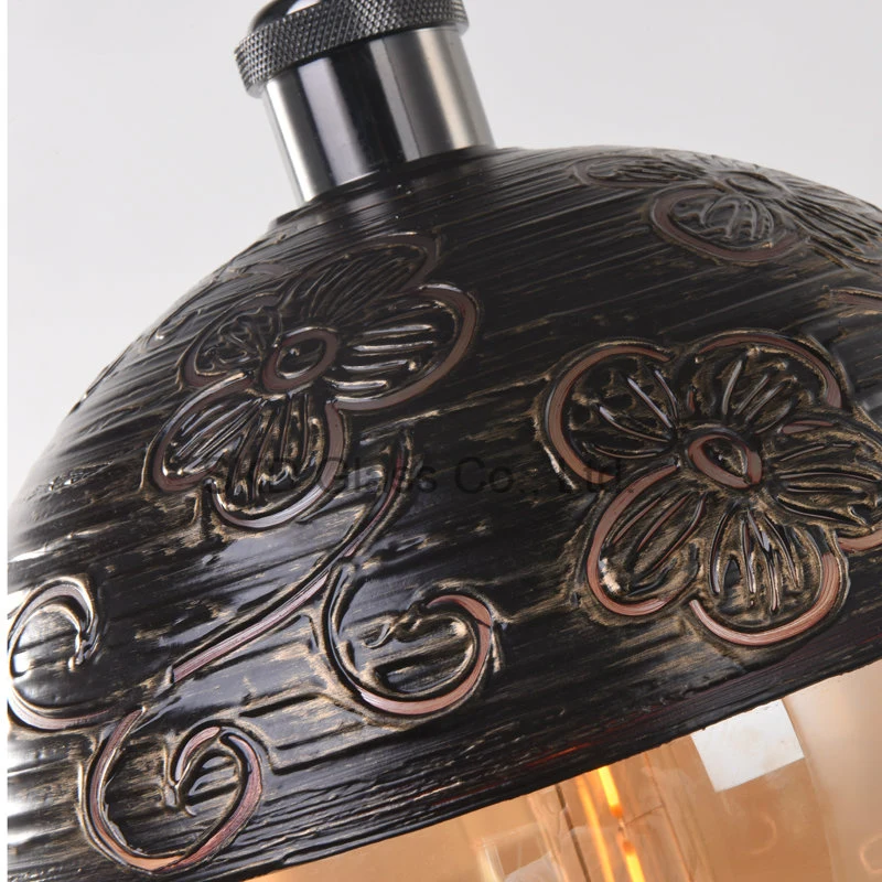 Classic Glass Global and Handprint Flower Pendant Light