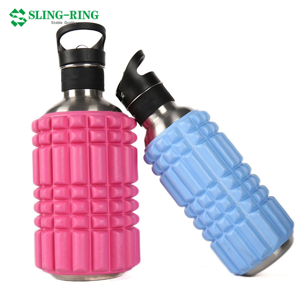 Sin BPA Una sola pared, rodillo de espuma 1200 ml Sport medio galón de botellas de agua