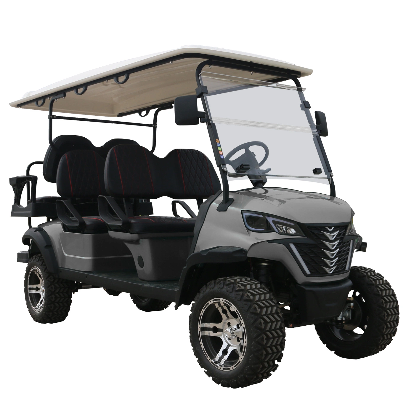 Chariots de golf électriques de conception professionnelle en Chine, chariot de golf 6 places, buggy de golf à prix abordable Forge H4+2.