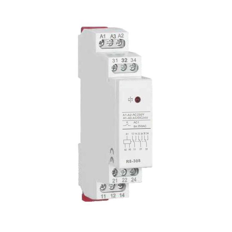 R8-316 AC DC12V 24V 3va 1,2 W relé intermedio auxiliar