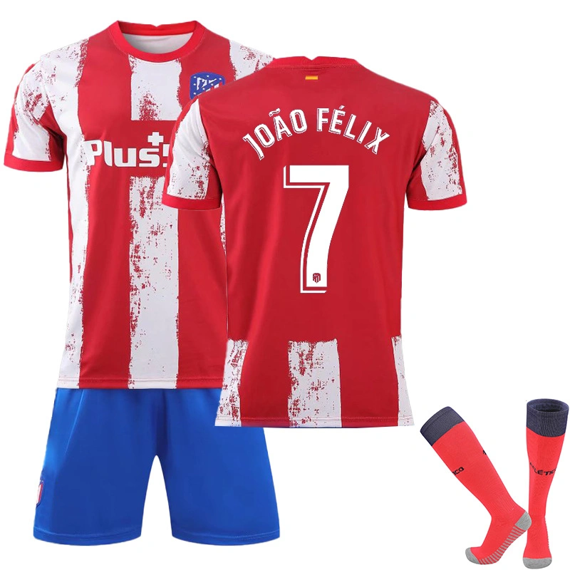 2022 Camiseta de fútbol de la sudadera Madrid Home no. 7 no. 8 no. 9 Camiseta de fútbol para niños adultos