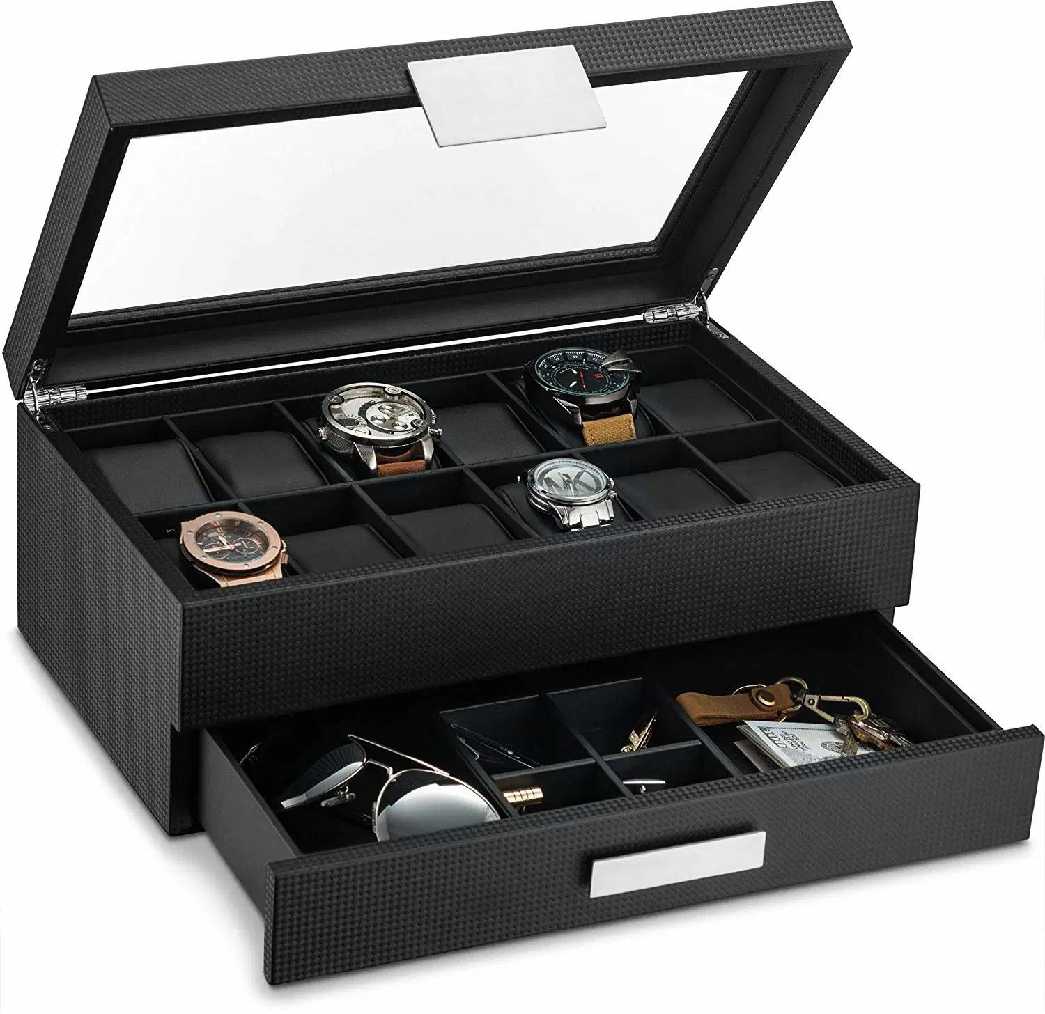 Leather Watch Box Jewelry Display Collection Storage Case Watch Organizer Box Holder