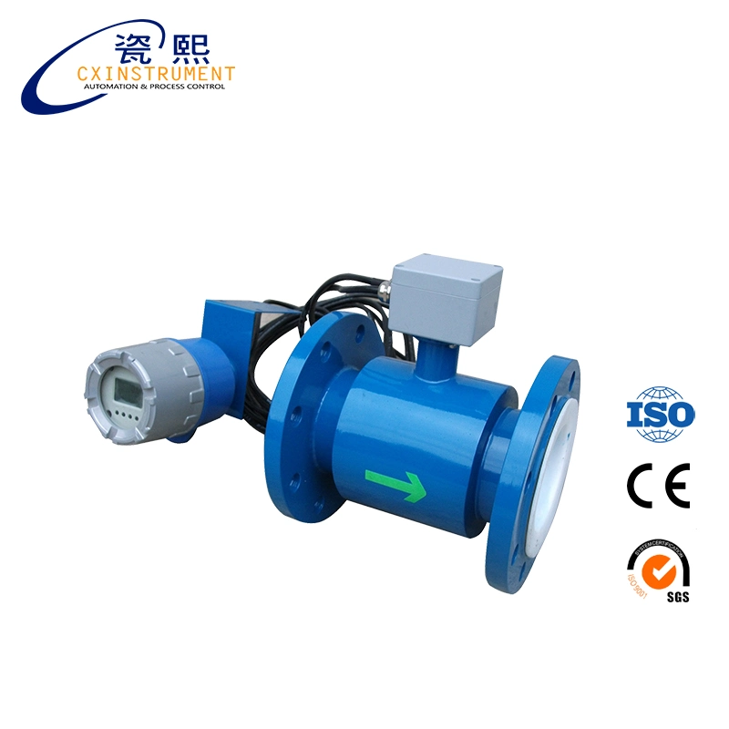 Remote Type Electromagnetic Flow Meter with LCD display