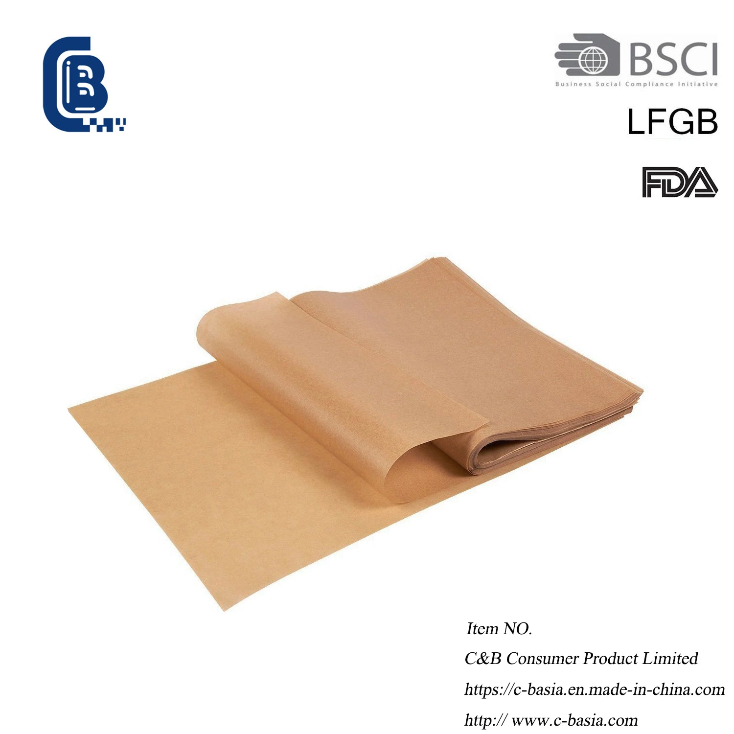 Papel de pergamino prefabricado con silicona papel de horno de galletas papel para hornear Revestimientos