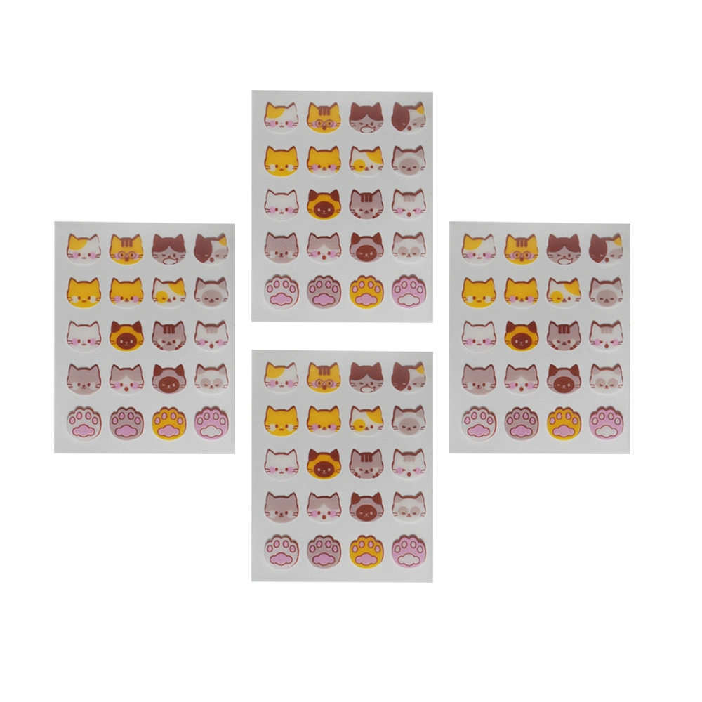 Original made Cute Cat Face Design Hydrocoloid Acne Pimple Patch 20 puntos por hoja curación de manchas faciales