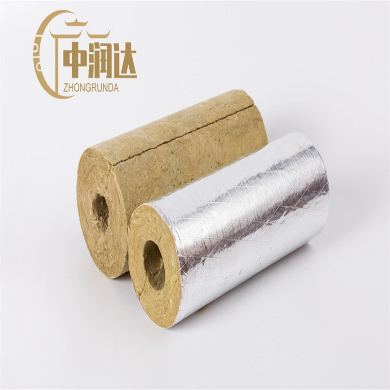 Heat Resistant Thermal Insulation Foil Mineral Rock Wool Pipe