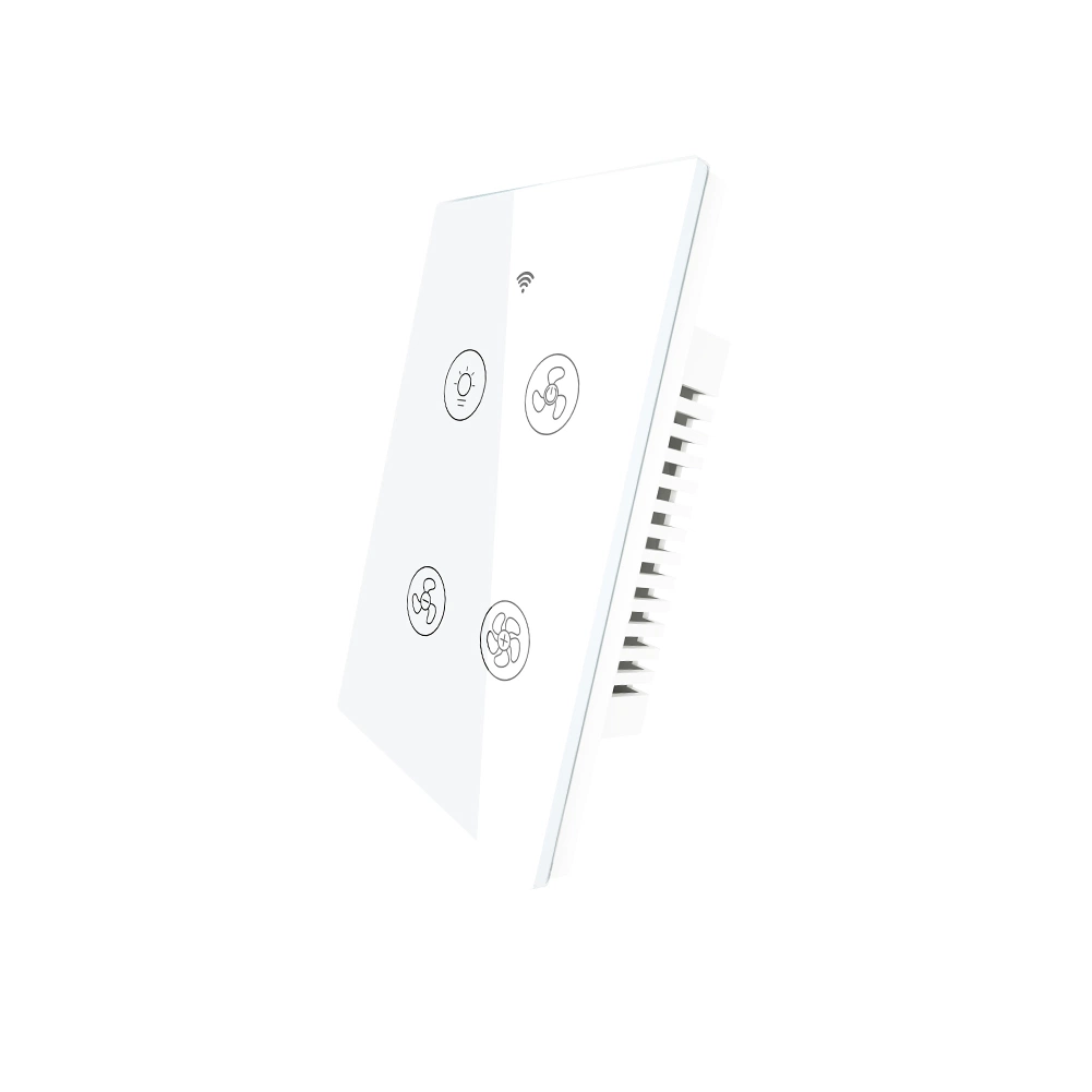 Wifi RF433 Smart Fan Fan Switch Smart Life/Tuya app 2/3 التحكم عن بُعد اللاسلكي للتحكم في الطريقة يعمل مع Alexa وGoogle