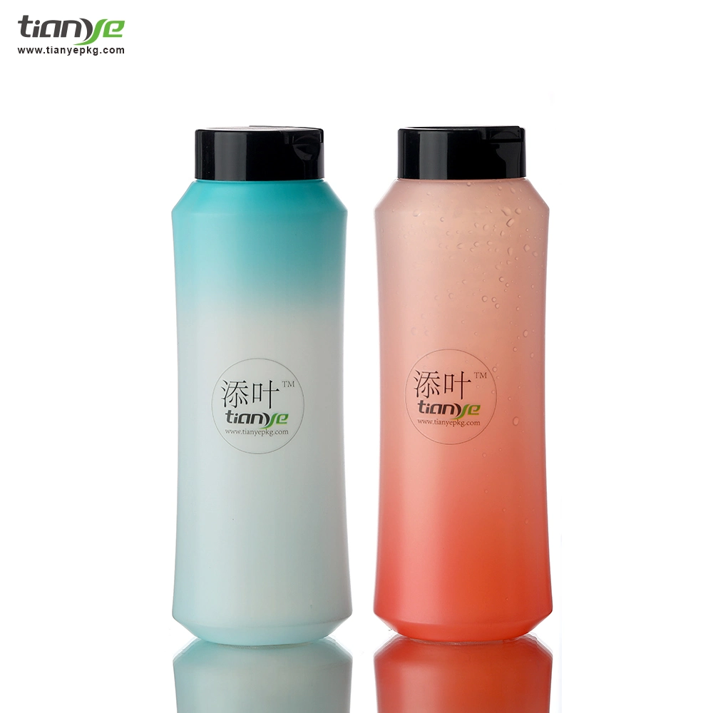 250ml HDPE Blowing Gradient Color Bottle and PCR&Sugar Cane Possible for Plastic Packaging Cosmetic Bottle