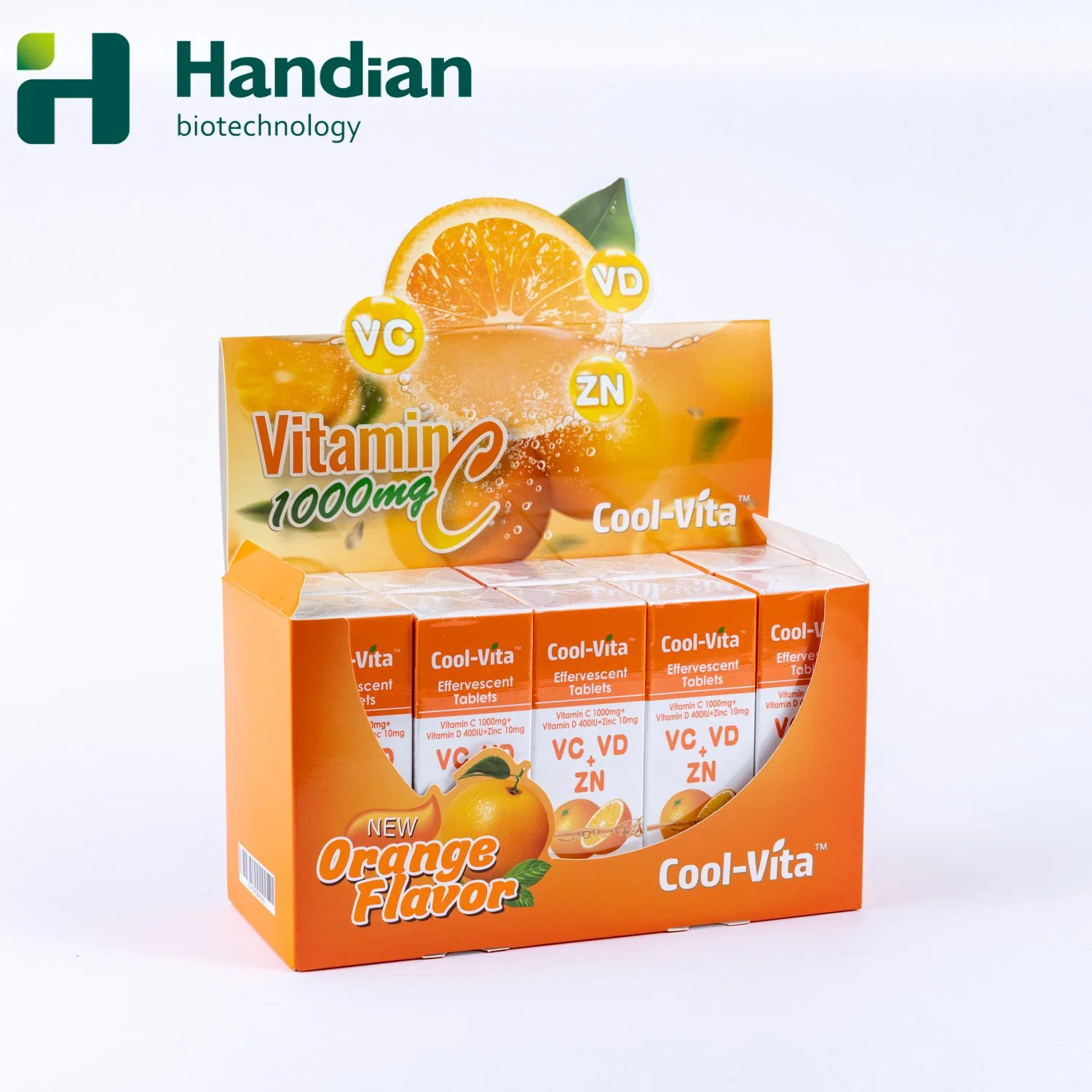 Orange Flavor Health Care Beauty Product Zinc Supplement Effervescent Tablet with Vitamins C