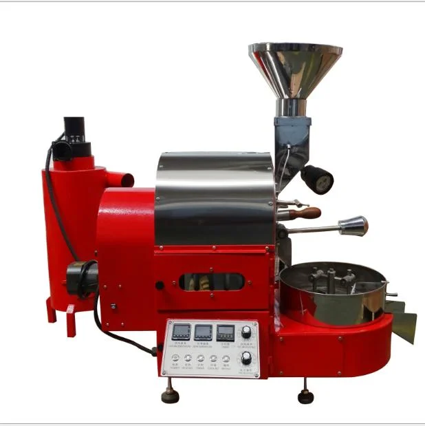 1kg One Batch Coffee Bean Roaster Commercial Electric Gas LNG LPG Heating Coffee Roaster Machine Desktop Coffee Bean Roaster 1kg/Time