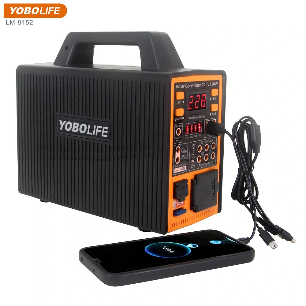 Système de lumière solaire multifonction haut-parleur radio 16V 48W Kit Solaire Panneau Solaire système d'accueil pour le camping