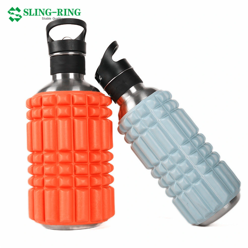 Eco Friendly Vacuum Sport Double Wall Stainless Steel Foam Roller Water Bottles with Custom Logo