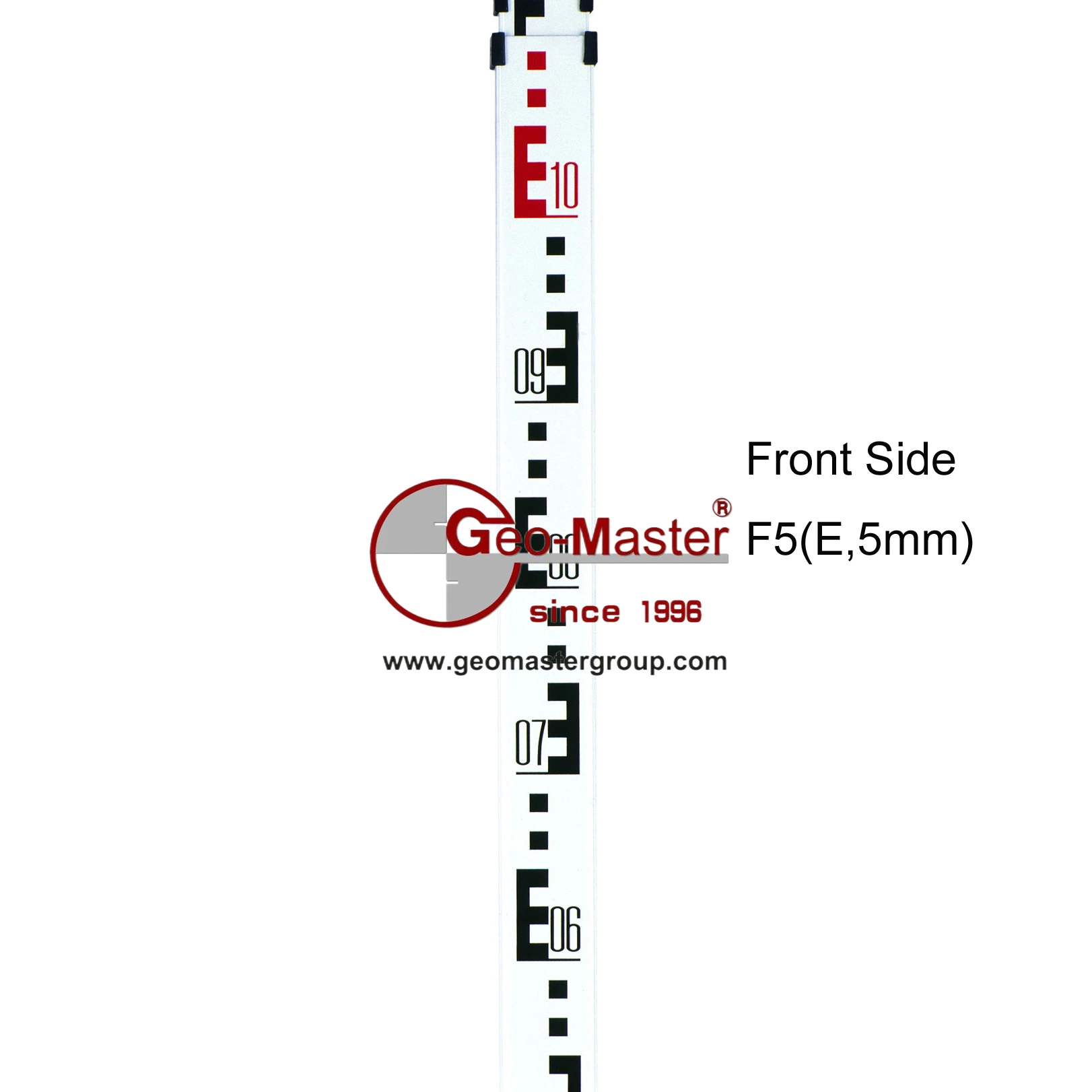 Geomaster anverso de la graduación (E, 10mm) para el personal de la nivelación de aluminio y fibra de vidrio el personal de la nivelación