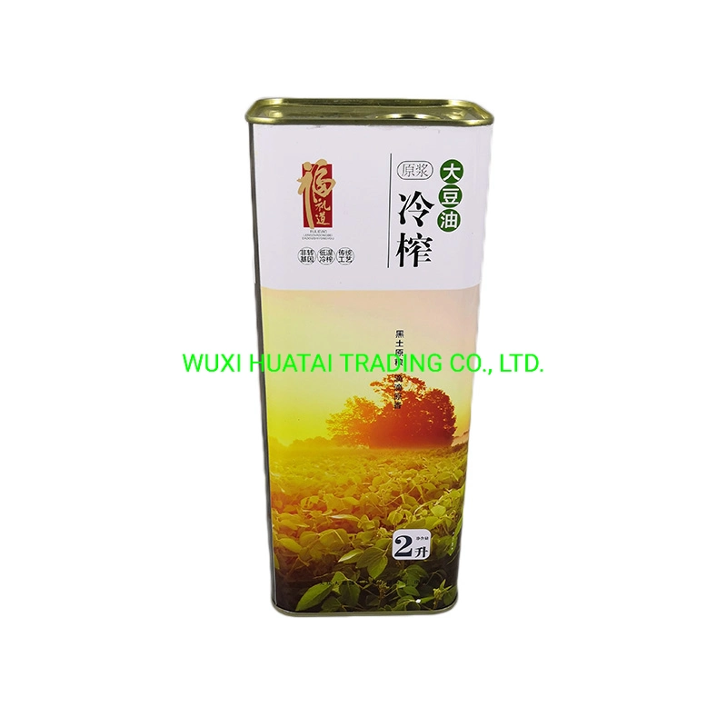 2L Olive Oil Tin Tin New Style Olive Oil Tin Pack Factory Direct Supply Olive Oil Tin Portable Mini Oil Tin