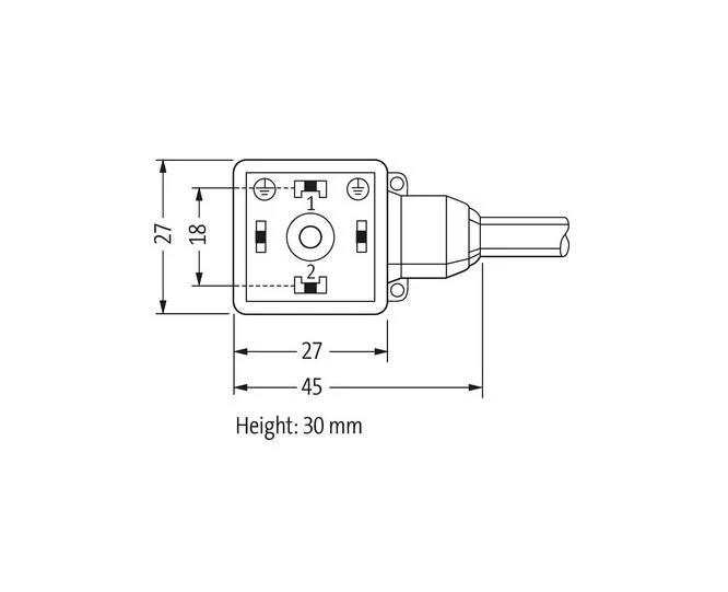 Solenoid Connectors Grey Murrelektronik 7000-18081-2261000 Murr Elektronik Wire Cable