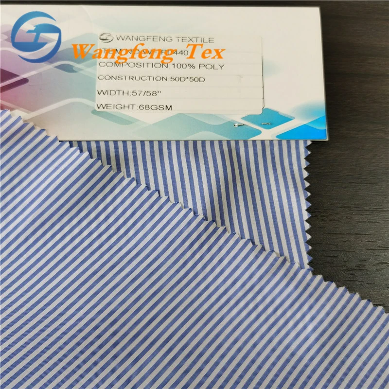 High Stretch Stripe T400 Polyester Lining Fabric for Garments