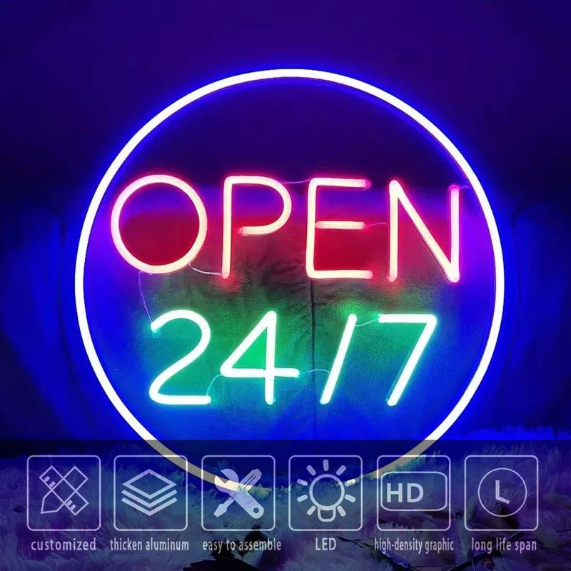 Wall Mounted Shop Front Open Sign LED Neon Light