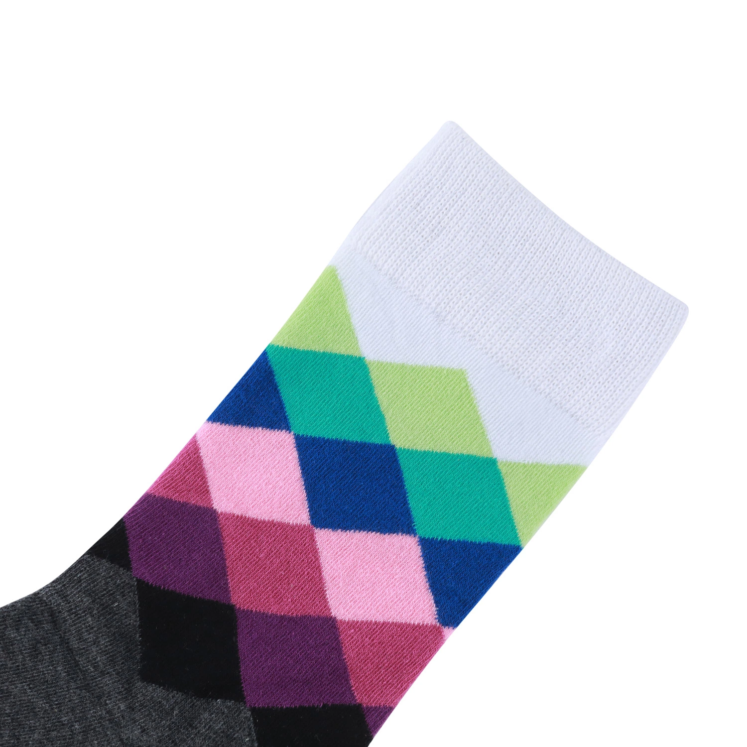 Mens Happy Colorful Striped Socks Quality Plaid Diamond Pattern Argyle Geometric Harajuku Combed Cotton Sock Christmas Gift