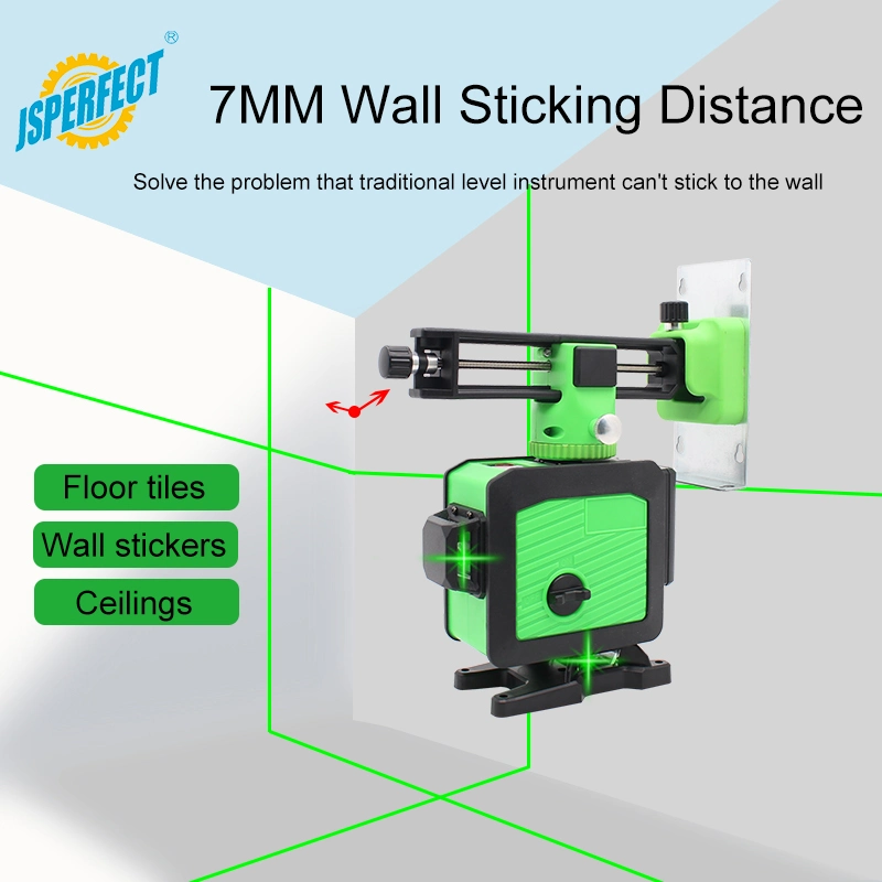 Laser Level 3D Ld Vertical and Horizontal 12 505nm with Wall Bracket