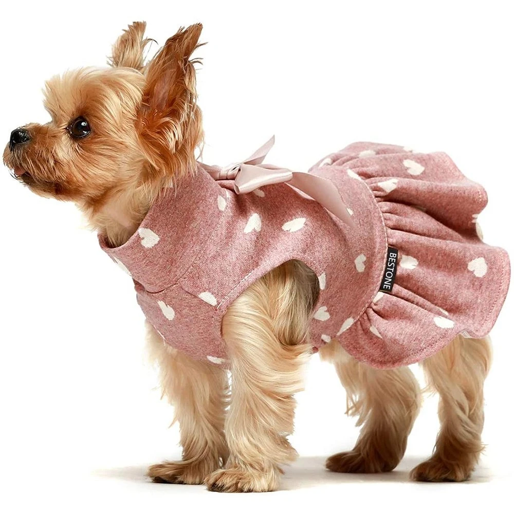 Fashion Lace Dotted Cute Pet Clothing Small and Medium Dog Princess Dress Dog Clothes