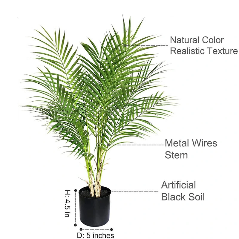 Poco Paraíso Artificial de la planta de palmeras tropicales, falsos Palmera